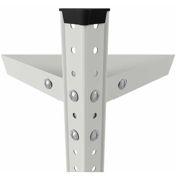 Стеллаж металлический 200х90х30 см СЕРЫЙ 4 полки АНКОР-ПРО для магазина, дома, архива -
                                                        Фото 4